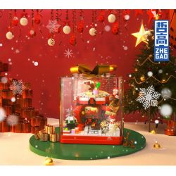 ZHEGAO 662024 non  HỘP QUÀ CABIN GIÁNG SINH bộ đồ chơi xếp lắp ráp ghép mô hình Creator GIFT BOX CHRISTMAS HOUSE Sáng Tạo 714 khối