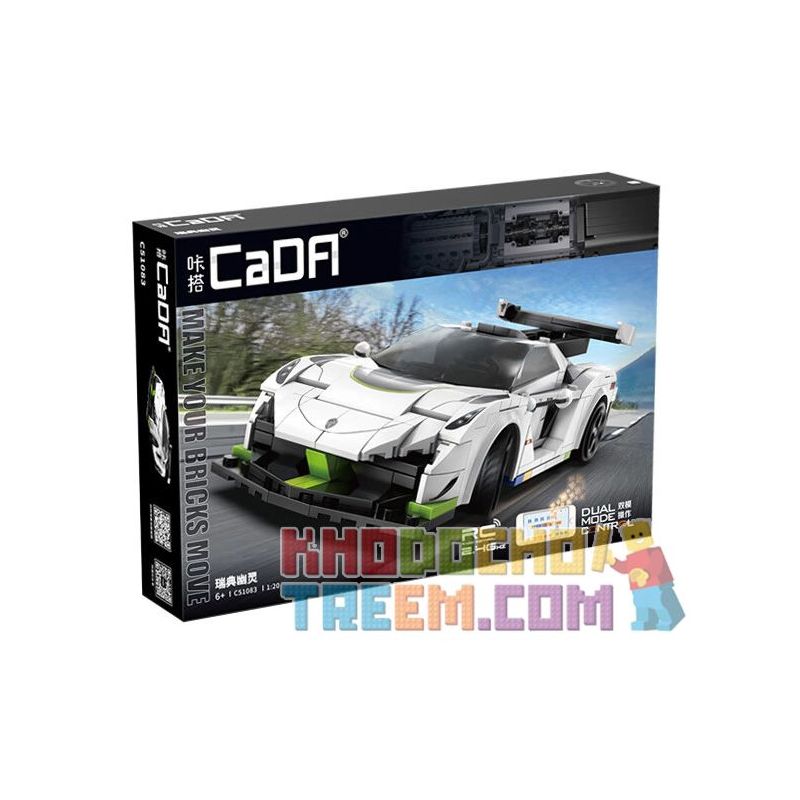 CADA DOUBLEE C51083 51083 non  MA THỤY ĐIỂN tỷ lệ 1:20 bộ đồ chơi xếp lắp ráp ghép mô hình Speed Champions Racing Cars FANTASMA RACE CAR KOENIGSEGG AGERA Đua Xe Công Thức 322 khối