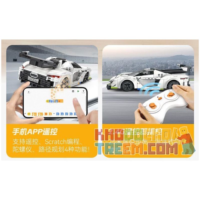 CADA DOUBLEE C51083 51083 non  MA THỤY ĐIỂN tỷ lệ 1:20 bộ đồ chơi xếp lắp ráp ghép mô hình Speed Champions Racing Cars FANTASMA RACE CAR KOENIGSEGG AGERA Đua Xe Công Thức 322 khối