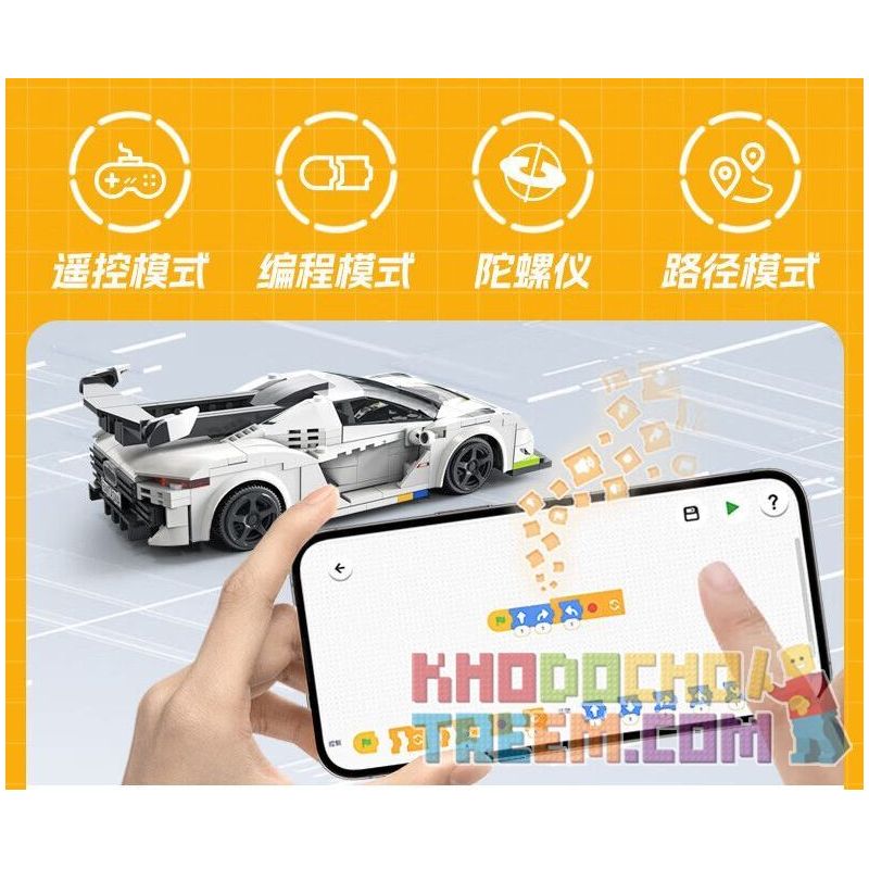 CADA DOUBLEE C51083 51083 non  MA THỤY ĐIỂN tỷ lệ 1:20 bộ đồ chơi xếp lắp ráp ghép mô hình Speed Champions Racing Cars FANTASMA RACE CAR KOENIGSEGG AGERA Đua Xe Công Thức 322 khối