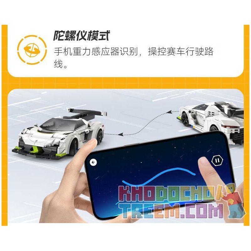 CADA DOUBLEE C51083 51083 non  MA THỤY ĐIỂN tỷ lệ 1:20 bộ đồ chơi xếp lắp ráp ghép mô hình Speed Champions Racing Cars FANTASMA RACE CAR KOENIGSEGG AGERA Đua Xe Công Thức 322 khối