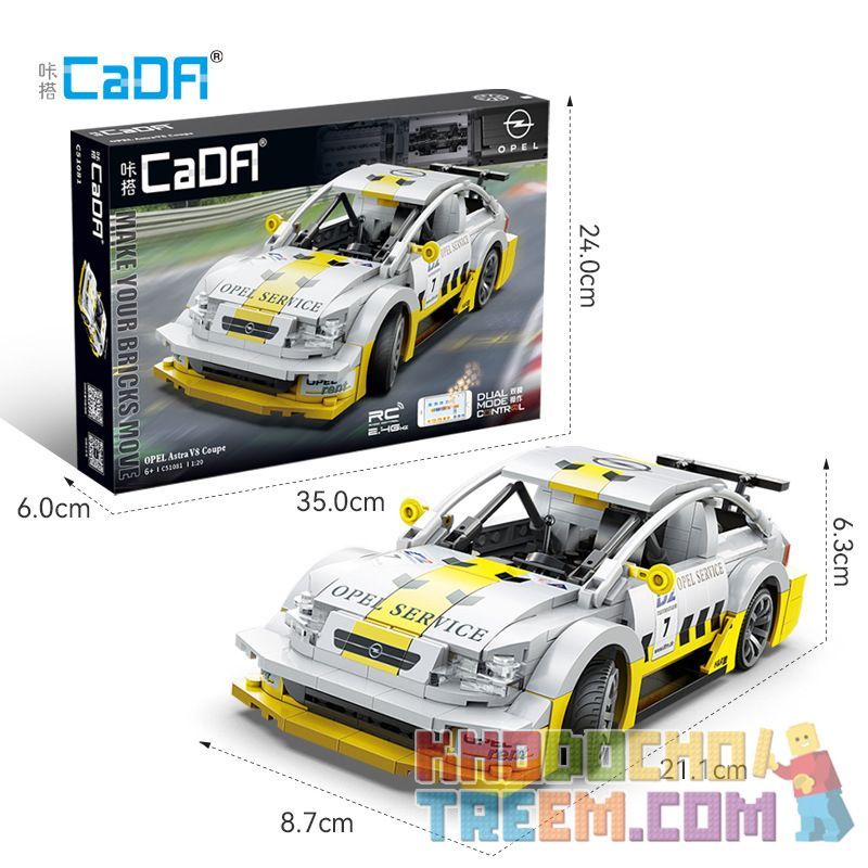 CADA DOUBLEE C51081 51081 non  OPEL ASTRA V8 COUPE tỷ lệ 1:20 bộ đồ chơi xếp lắp ráp ghép mô hình Speed Champions Racing Cars Đua Xe Công Thức 330 khối