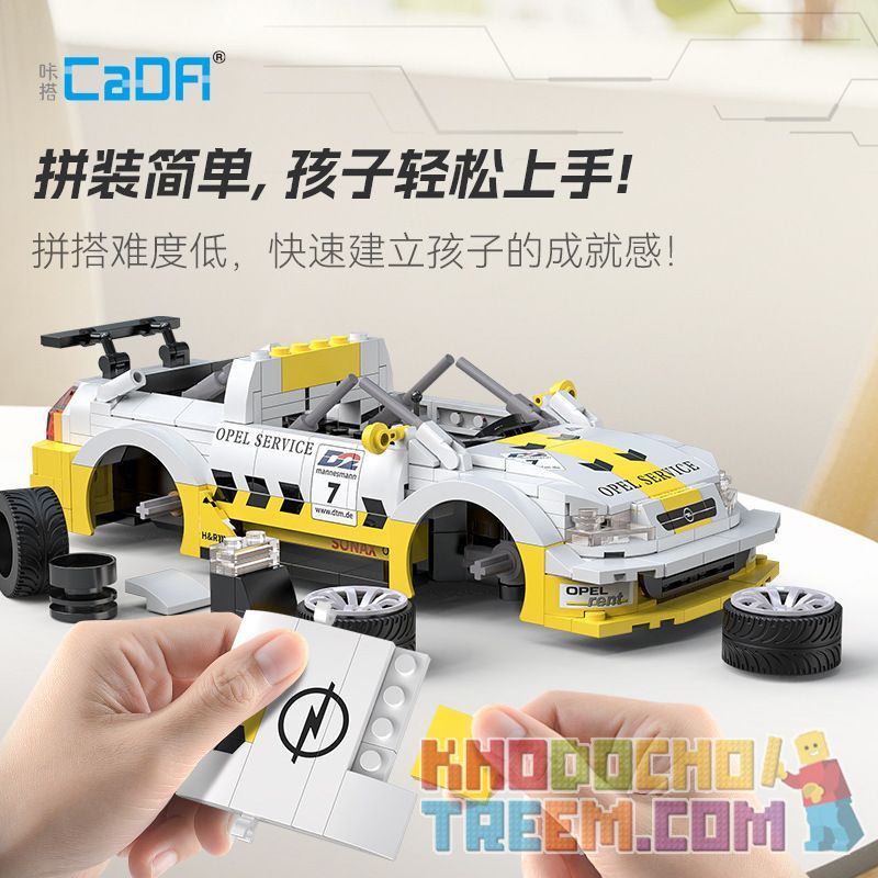 CADA DOUBLEE C51081 51081 non  OPEL ASTRA V8 COUPE tỷ lệ 1:20 bộ đồ chơi xếp lắp ráp ghép mô hình Speed Champions Racing Cars Đua Xe Công Thức 330 khối