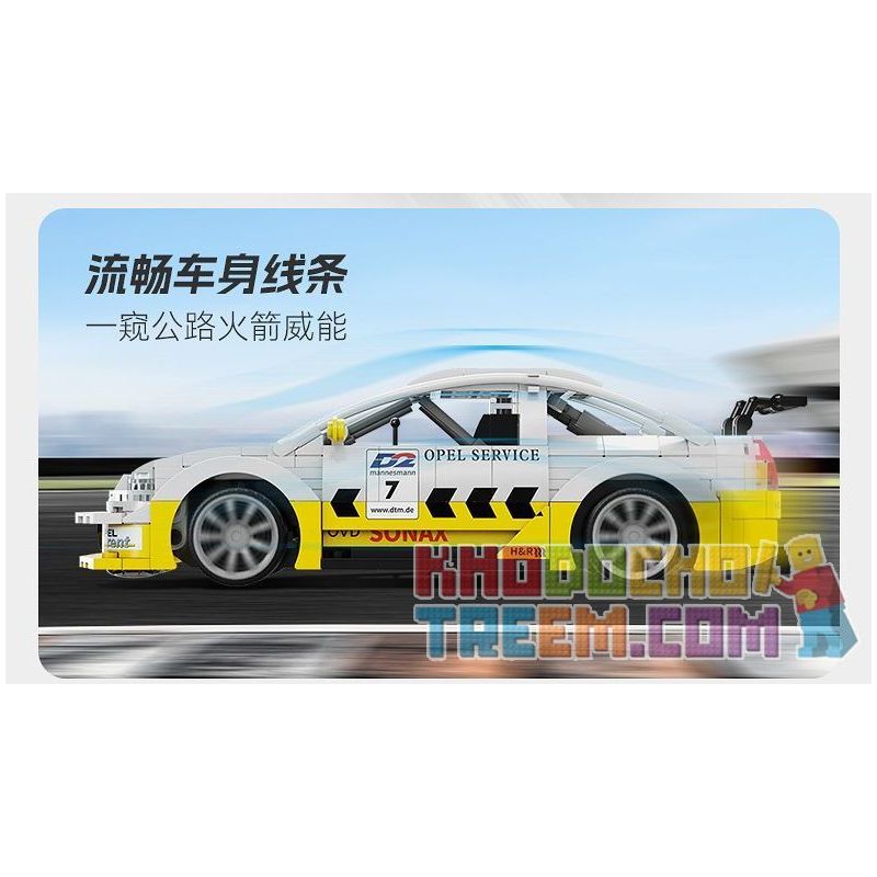 CADA DOUBLEE C51081 51081 non  OPEL ASTRA V8 COUPE tỷ lệ 1:20 bộ đồ chơi xếp lắp ráp ghép mô hình Speed Champions Racing Cars Đua Xe Công Thức 330 khối