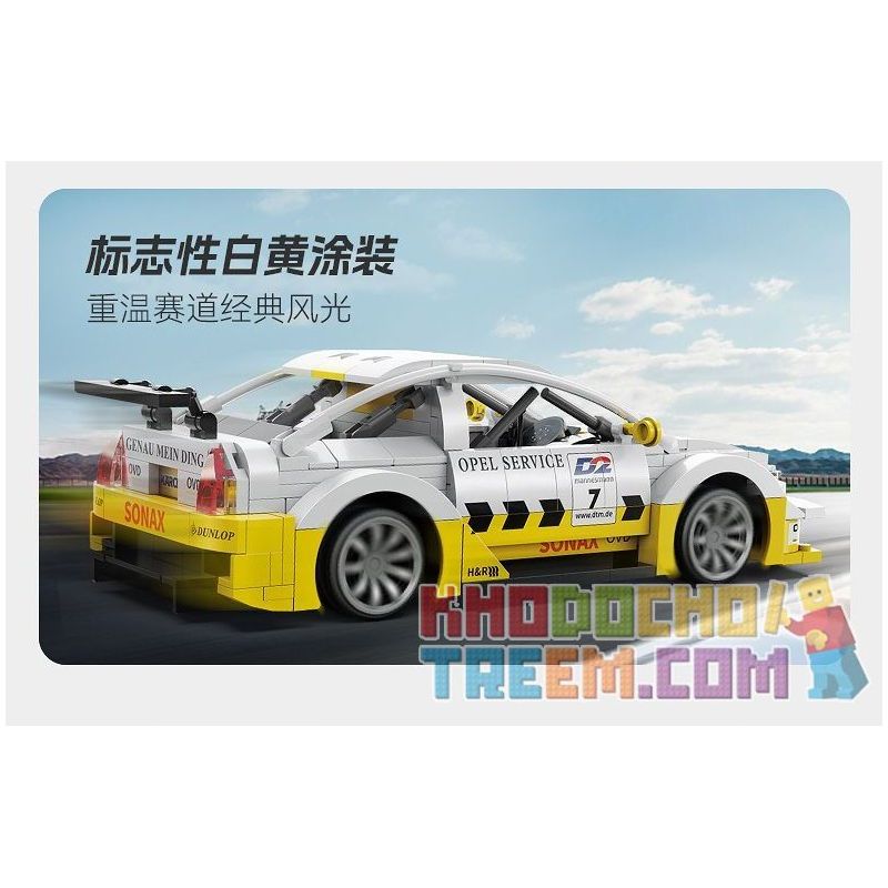 CADA DOUBLEE C51081 51081 non  OPEL ASTRA V8 COUPE tỷ lệ 1:20 bộ đồ chơi xếp lắp ráp ghép mô hình Speed Champions Racing Cars Đua Xe Công Thức 330 khối