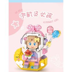 LOZ 8828 non  CUỘC PHIÊU LƯU GIỮA CÁC VÌ SAO CÔ GÁI HÀNH GIA bộ đồ chơi xếp lắp ráp ghép mô hình SPACE EXPLORATION ASTRONAUT GIRL