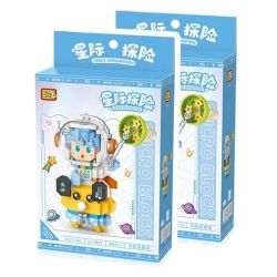 LOZ 8827 non  CUỘC PHIÊU LƯU GIỮA CÁC VÌ SAO CẬU BÉ HÀNH GIA bộ đồ chơi xếp lắp ráp ghép mô hình SPACE EXPLORATION ASTRONAUT BOY