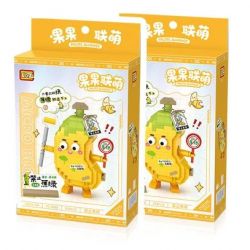 LOZ 8820 non  GUOGUO LIANMENG CẤM MÀU XANH CHUỐI bộ đồ chơi xếp lắp ráp ghép mô hình FRUITS ALLIANCE