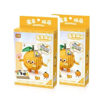 LOZ 8819 non  GUOGUO LIANMENG NGHĨ VỀ QUẢ CAM bộ đồ chơi xếp lắp ráp ghép mô hình FRUITS ALLIANCE