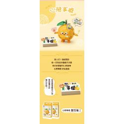 LOZ 8819 non  GUOGUO LIANMENG NGHĨ VỀ QUẢ CAM bộ đồ chơi xếp lắp ráp ghép mô hình FRUITS ALLIANCE