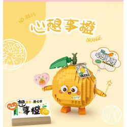 LOZ 8819 non  GUOGUO LIANMENG NGHĨ VỀ QUẢ CAM bộ đồ chơi xếp lắp ráp ghép mô hình FRUITS ALLIANCE