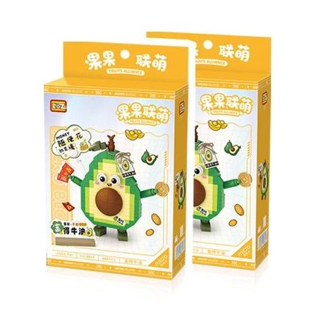 LOZ 8817 non  TRÁI CÂY VÀ LIAN MENG BƠ ĐẬM ĐÀ bộ đồ chơi xếp lắp ráp ghép mô hình FRUITS ALLIANCE