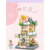 LOZ 8816 non  CHẾ ĐỘ XEM PHỐ THU NHỎ CỬA HÀNG HOA bộ đồ chơi xếp lắp ráp ghép mô hình FLORIST