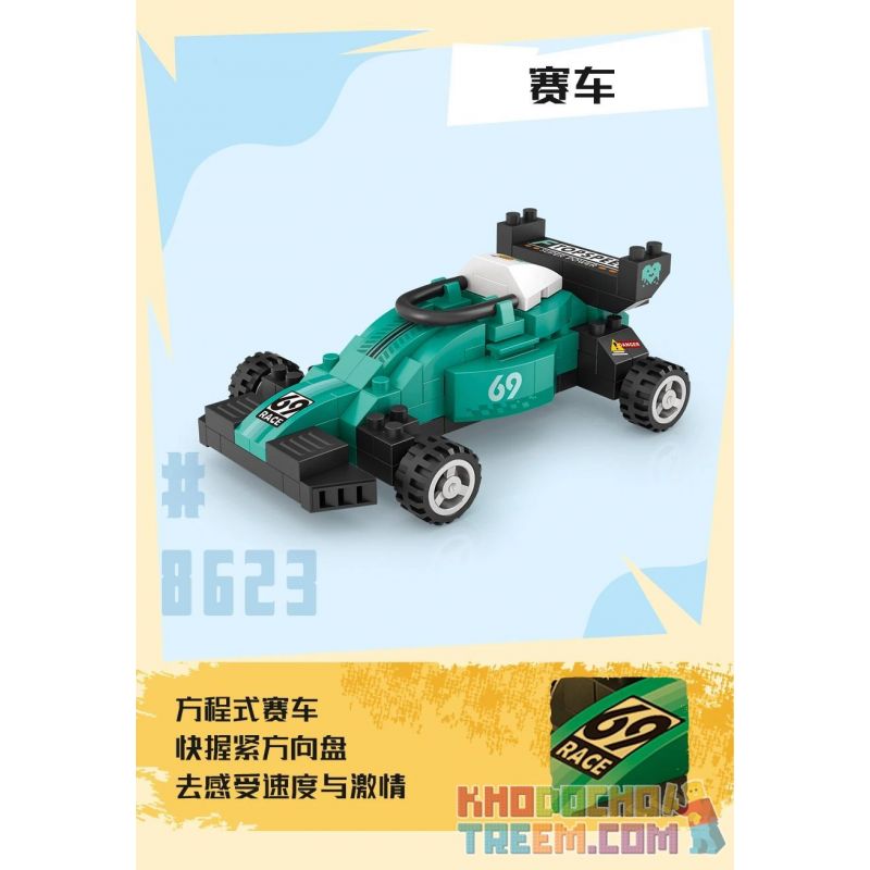 LOZ 8623 non  CUỘC ĐUA bộ đồ chơi xếp lắp ráp ghép mô hình