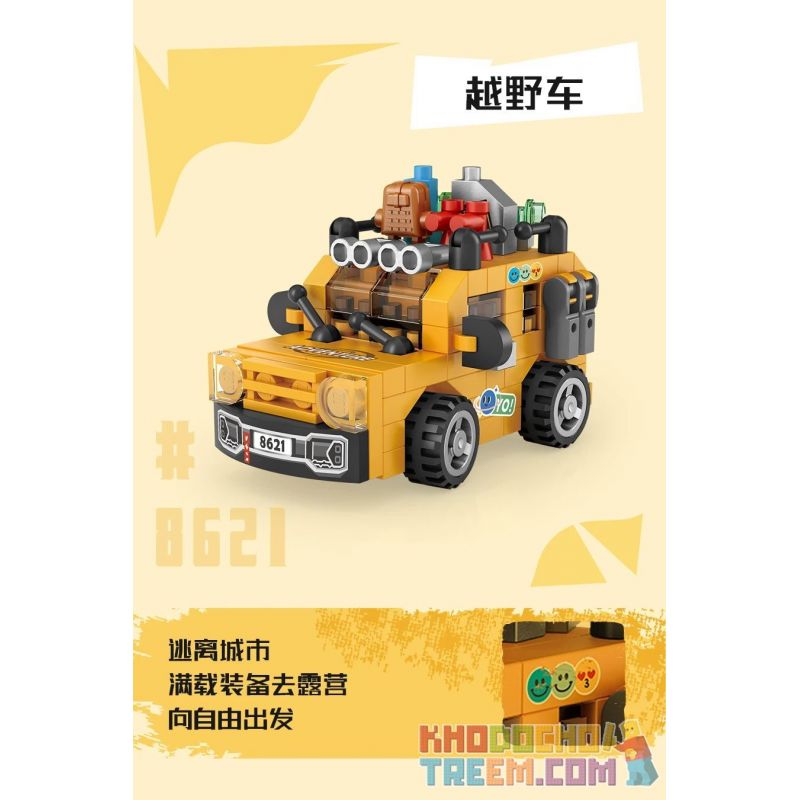 LOZ 8621 non  SUV bộ đồ chơi xếp lắp ráp ghép mô hình