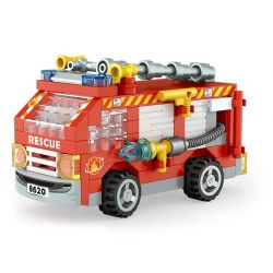 LOZ 8620 non  XE CỨU HỎA bộ đồ chơi xếp lắp ráp ghép mô hình