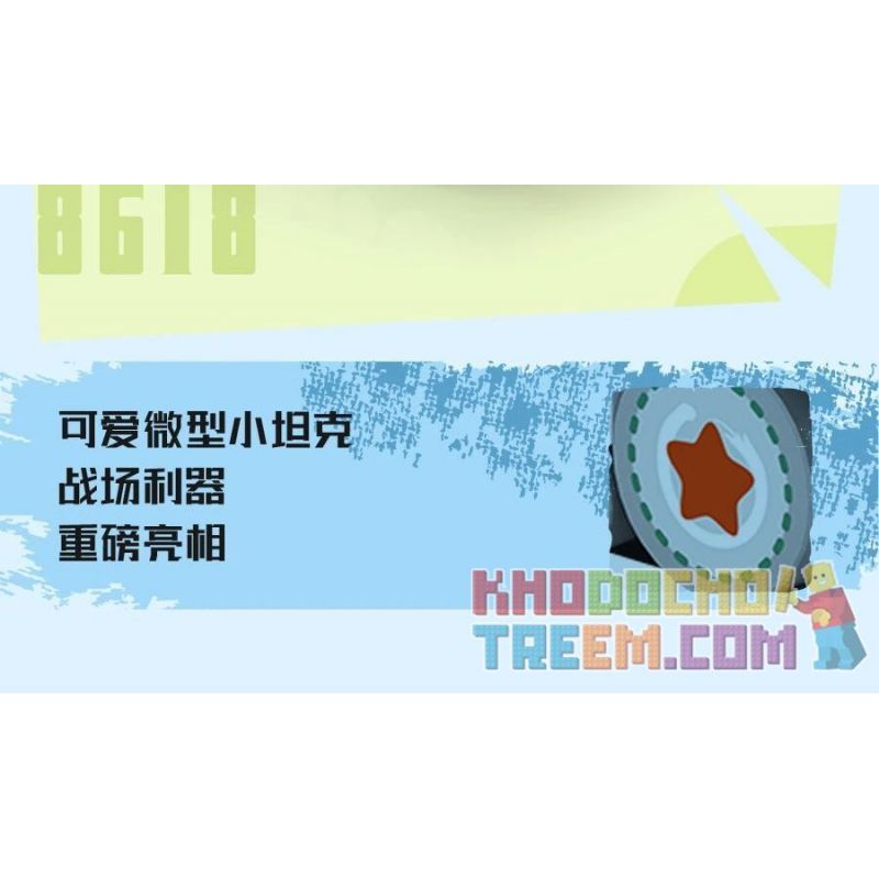 LOZ 8618 non  XE TĂNG bộ đồ chơi xếp lắp ráp ghép mô hình Military Army Quân Sự Bộ Đội