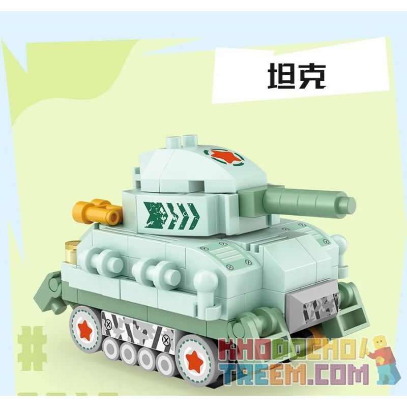 LOZ 8618 non  XE TĂNG bộ đồ chơi xếp lắp ráp ghép mô hình Military Army Quân Sự Bộ Đội