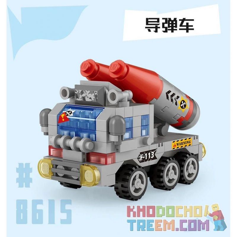 LOZ 8615 non  XE TÊN LỬA bộ đồ chơi xếp lắp ráp ghép mô hình Military Army Quân Sự Bộ Đội