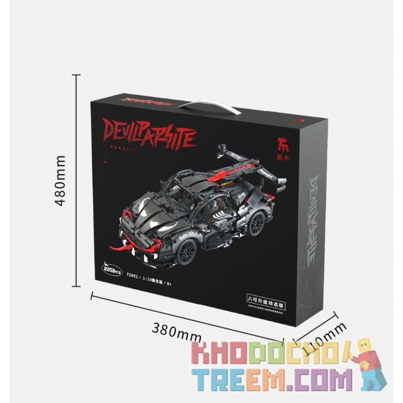 TAKUKI T2002 2002 non  NỌC ĐỘC ĐEN GTR bộ đồ chơi xếp lắp ráp ghép mô hình  DEVILPARSITE Kỹ Thuật Công Nghệ Cao Mô Hình Phương Tiện 2203 khối