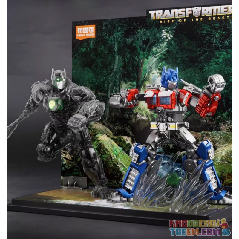 BLOKS 71147 non Lego TRANSFORMERS BEYOND COMBO PHIÊN BẢN OPTIMUS PRIME EX & CAPTAIN APE BEAST MODE DAYLIGHT EDITION bộ đồ chơi xếp lắp ráp ghép mô hình Movie & Game Phim Và Trò Chơi