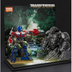 BLOKS 71147 non  TRANSFORMERS BEYOND COMBO PHIÊN BẢN OPTIMUS PRIME EX & CAPTAIN APE BEAST MODE DAYLIGHT EDITION bộ đồ chơi xếp lắp ráp ghép mô hình Movie & Game Phim Và Trò Chơi