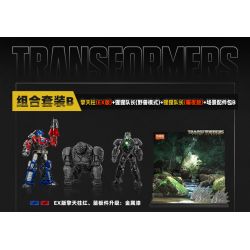 BLOKS 71147 non  TRANSFORMERS BEYOND COMBO PHIÊN BẢN OPTIMUS PRIME EX & CAPTAIN APE BEAST MODE DAYLIGHT EDITION bộ đồ chơi xếp lắp ráp ghép mô hình Movie & Game Phim Và Trò Chơi