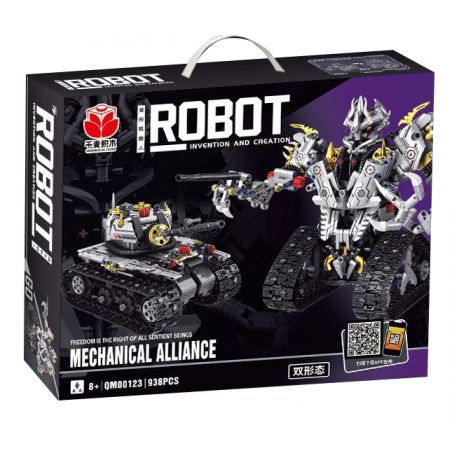 QIANMAI QM00123 00123 non  XE CÔNG NGHỆ BIẾN HÌNH ROBOT KHOA HỌC VÀ GIÁO DỤC bộ đồ chơi xếp lắp ráp ghép mô hình  ROBOT MECHANICAL ALLIANCE Kỹ Thuật Công Nghệ Cao Mô Hình Phương Tiện 938 khối