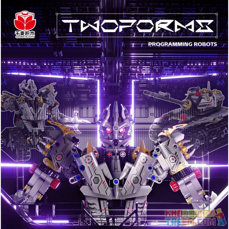QIANMAI QM00123 00123 non  XE CÔNG NGHỆ BIẾN HÌNH ROBOT KHOA HỌC VÀ GIÁO DỤC bộ đồ chơi xếp lắp ráp ghép mô hình  ROBOT MECHANICAL ALLIANCE Kỹ Thuật Công Nghệ Cao Mô Hình Phương Tiện 938 khối