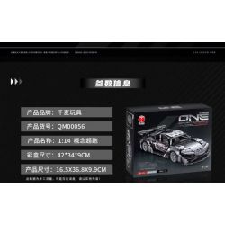 QIANMAI QM00056 00056 non  KHÁI NIỆM SIÊU XE tỷ lệ 1:14 bộ đồ chơi xếp lắp ráp ghép mô hình  ONE CONCEPT SUPER CAR Kỹ Thuật Công Nghệ Cao Mô Hình Phương Tiện 1342 khối