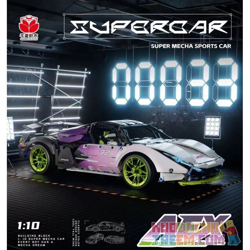 QIANMAI QM00033 00033 non  SIÊU XE GRADIENT WHITE BULL AEX tỷ lệ 1:10 bộ đồ chơi xếp lắp ráp ghép mô hình  Kỹ Thuật Công Nghệ Cao Mô Hình Phương Tiện 1995 khối