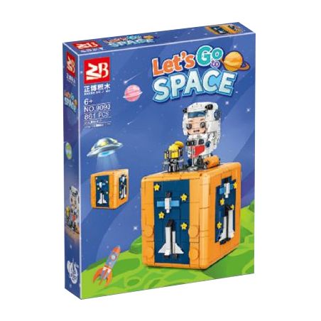 MASAHIRO 9093 non  HỘP VUI NHỘN KHÔNG GIAN bộ đồ chơi xếp lắp ráp ghép mô hình LET'S GO SPACE 861 khối