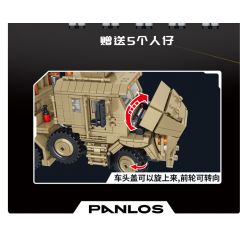PanlosBrick 628015 Panlos Brick 628015 non  XE BỌC THÉP M1070 bộ đồ chơi xếp lắp ráp ghép mô hình Military Army M1070 ARMORED VEHICLE Quân Sự Bộ Đội 3482 khối