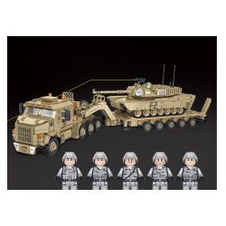 PanlosBrick 628015 Panlos Brick 628015 non  XE BỌC THÉP M1070 bộ đồ chơi xếp lắp ráp ghép mô hình Military Army M1070 ARMORED VEHICLE Quân Sự Bộ Đội 3482 khối