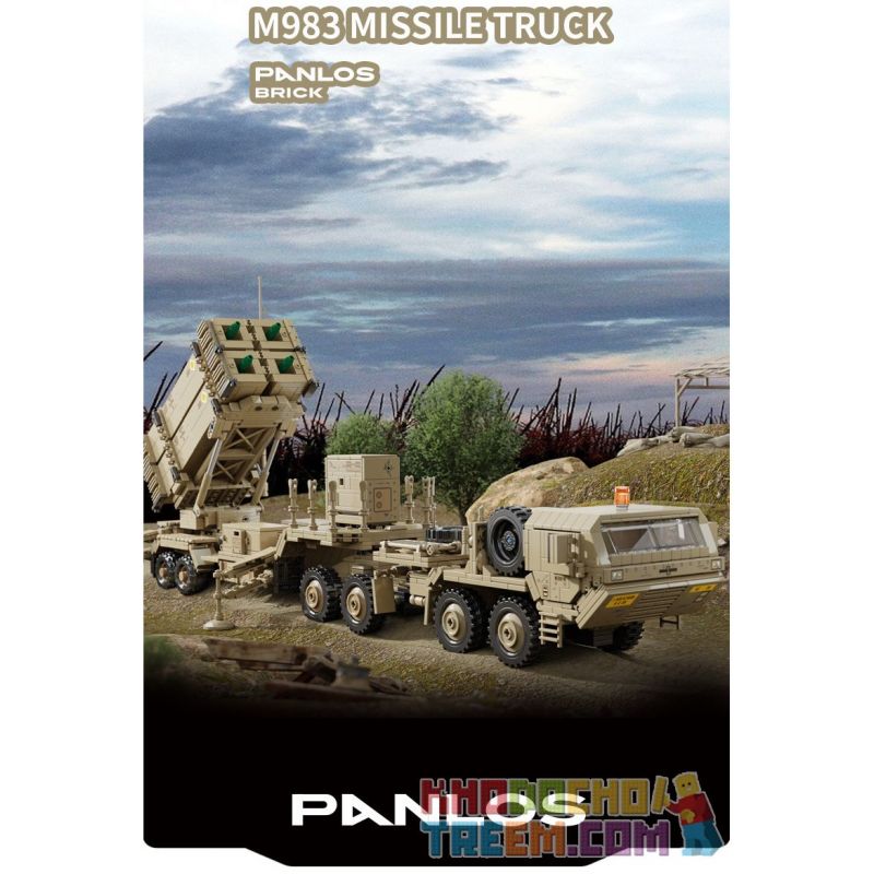 PanlosBrick 628014 Panlos Brick 628014 non  XE TÊN LỬA M983 bộ đồ chơi xếp lắp ráp ghép mô hình Military Army M983 MISSILE TRUCK Quân Sự Bộ Đội 2566 khối