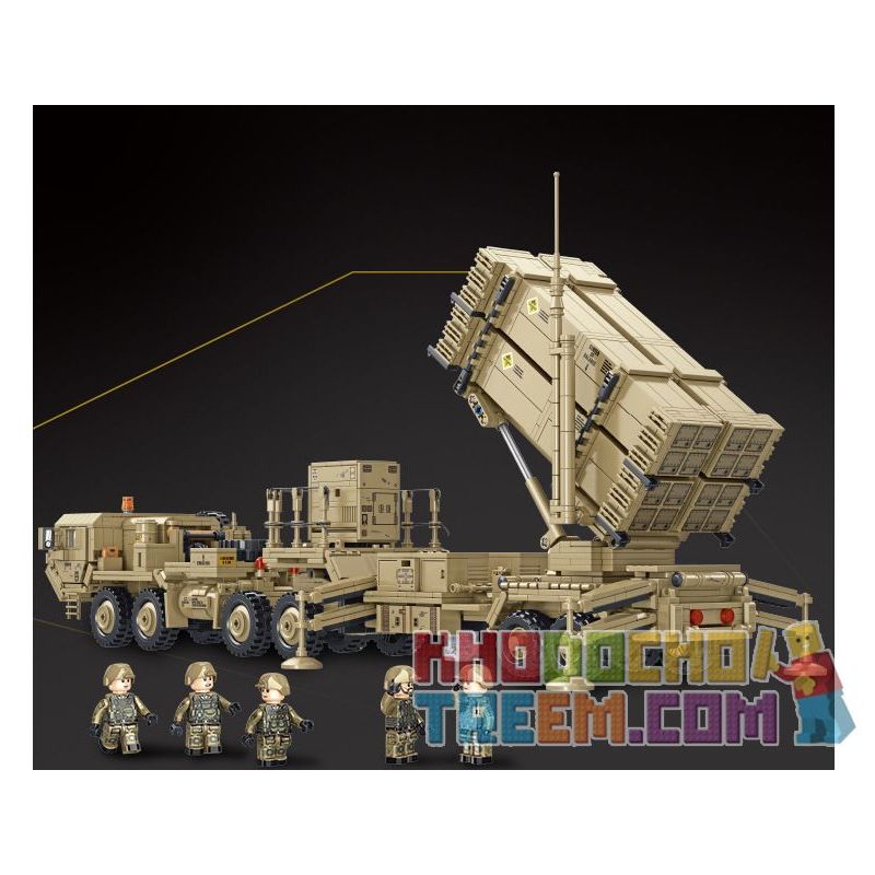 PanlosBrick 628014 Panlos Brick 628014 non  XE TÊN LỬA M983 bộ đồ chơi xếp lắp ráp ghép mô hình Military Army M983 MISSILE TRUCK Quân Sự Bộ Đội 2566 khối