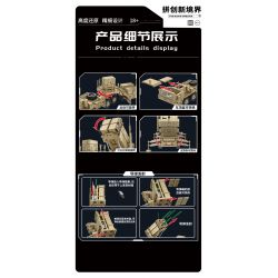 PanlosBrick 628014 Panlos Brick 628014 non  XE TÊN LỬA M983 bộ đồ chơi xếp lắp ráp ghép mô hình Military Army M983 MISSILE TRUCK Quân Sự Bộ Đội 2566 khối