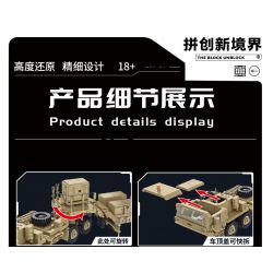 PanlosBrick 628014 Panlos Brick 628014 non  XE TÊN LỬA M983 bộ đồ chơi xếp lắp ráp ghép mô hình Military Army M983 MISSILE TRUCK Quân Sự Bộ Đội 2566 khối