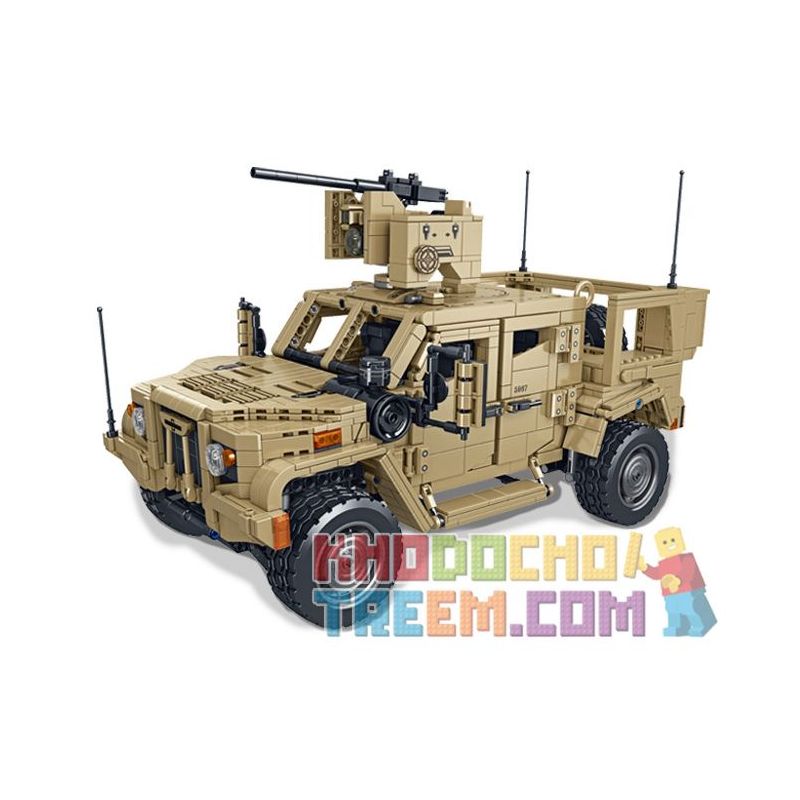 PanlosBrick 628013 Panlos Brick 628013 non Lego XE BỌC THÉP JLTV bộ đồ chơi xếp lắp ráp ghép mô hình Military Army Quân Sự Bộ Đội 2479 khối