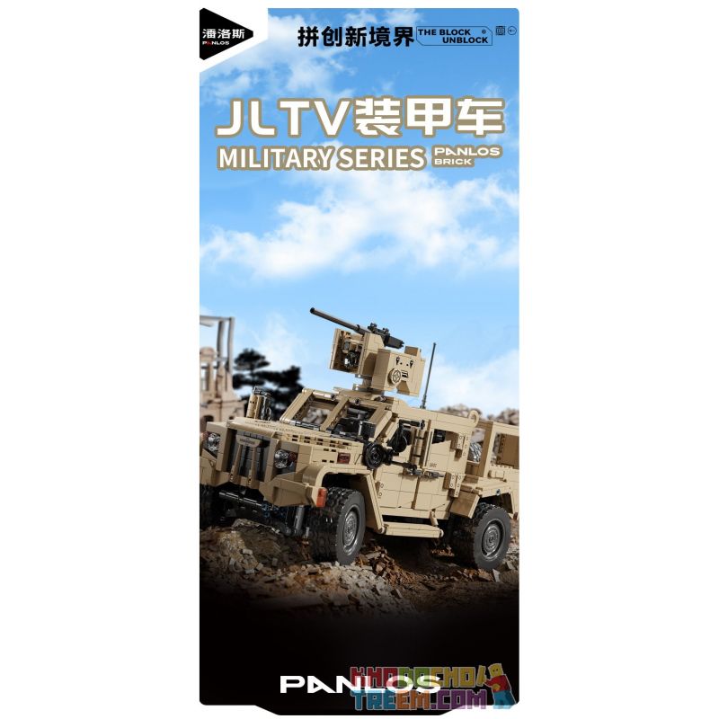 PanlosBrick 628013 Panlos Brick 628013 non  XE BỌC THÉP JLTV bộ đồ chơi xếp lắp ráp ghép mô hình Military Army Quân Sự Bộ Đội 2479 khối