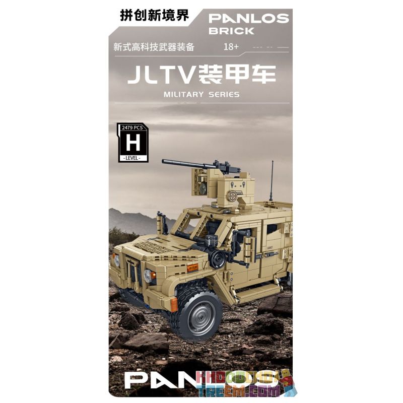 PanlosBrick 628013 Panlos Brick 628013 non  XE BỌC THÉP JLTV bộ đồ chơi xếp lắp ráp ghép mô hình Military Army Quân Sự Bộ Đội 2479 khối