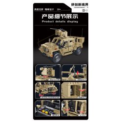 PanlosBrick 628013 Panlos Brick 628013 non  XE BỌC THÉP JLTV bộ đồ chơi xếp lắp ráp ghép mô hình Military Army Quân Sự Bộ Đội 2479 khối