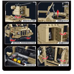 PanlosBrick 628013 Panlos Brick 628013 non  XE BỌC THÉP JLTV bộ đồ chơi xếp lắp ráp ghép mô hình Military Army Quân Sự Bộ Đội 2479 khối