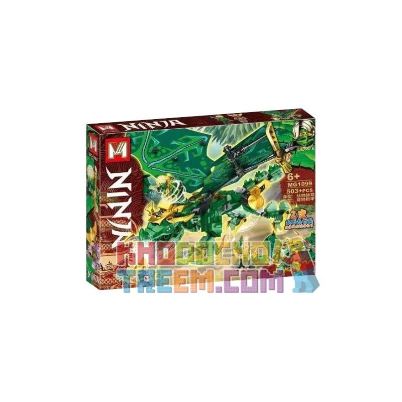 MG 1099 non Lego JUNGLE WAR DRAGON LONGLIN MECHA bộ đồ chơi xếp lắp ráp ghép mô hình The Lego Ninjago Movie Ninja Lốc Xoáy 503 khối