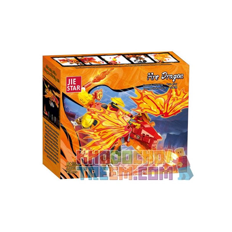 JIESTAR JJ9019 9019 non  RỒNG MA LỬA bộ đồ chơi xếp lắp ráp ghép mô hình FIRE DRAGON 409 khối