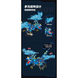 JIESTAR JJ9018 9018 non  RỒNG NƯỚC MA bộ đồ chơi xếp lắp ráp ghép mô hình WATER DRAGON 461 khối