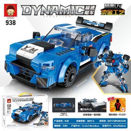 RUIZHIBEE 938 non  ĐUA XE TỐC ĐỘ bộ đồ chơi xếp lắp ráp ghép mô hình Speed Champions Racing Cars DYNAMIC SENSATION Đua Xe Công Thức 330 khối