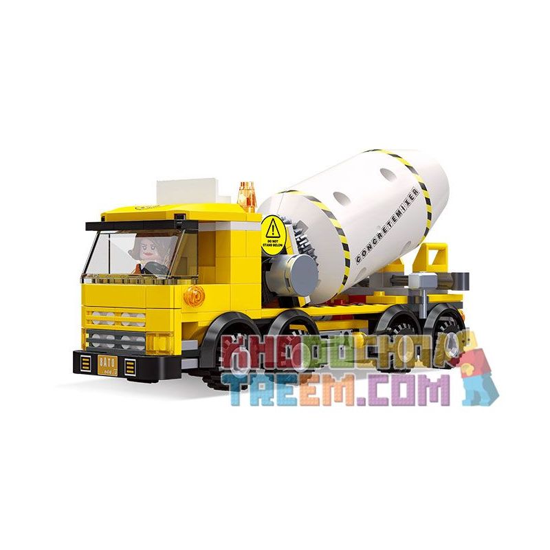 JIESTAR 51023 non Lego THÀNH PHỐ TOÀN CẦU XE TRỘN BÊ TÔNG bộ đồ chơi xếp lắp ráp ghép mô hình City CITY GLOBAL CONCRETE MIXER TRUCK 244 khối