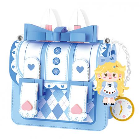 WEKKI 516914 non  TÚI CÔNG CHÚA ALICE bộ đồ chơi xếp lắp ráp ghép mô hình