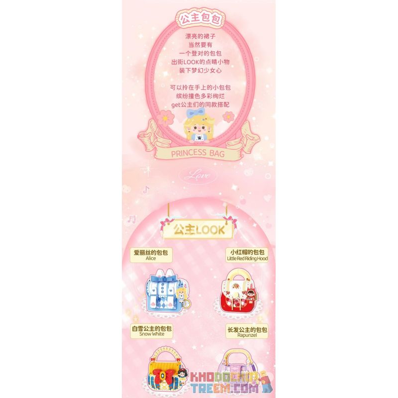 WEKKI 516913 non  TÚI CÔNG CHÚA RAPUNZEL bộ đồ chơi xếp lắp ráp ghép mô hình WEKKI 516913 non  TÚI CÔNG CHÚA RAPUNZEL bộ đồ chơi xếp lắp ráp ghép mô hình